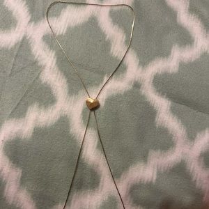 Adjustable vintage heart necklace